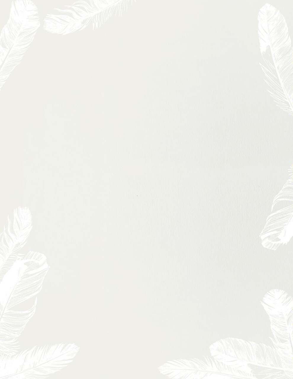 Great Papers! Soft Feathers Stationery Letterhead, Invitations and Announcements, Printer Friendly, 8.5"x11", 80 Pack